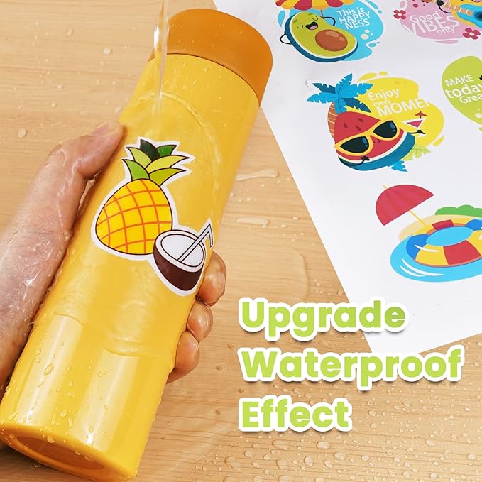 Lzerking Printable Vinyl Sticker Paper for Inkjet Printer 100 Sheets Matte White Waterproof 8.5x11 Inches