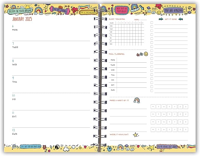 Goal Getter 2025 Weekly & Monthly Planner, 16-Month Lifestyle Planner: September 2024 - December 2025, 9" x 6" - Be Great