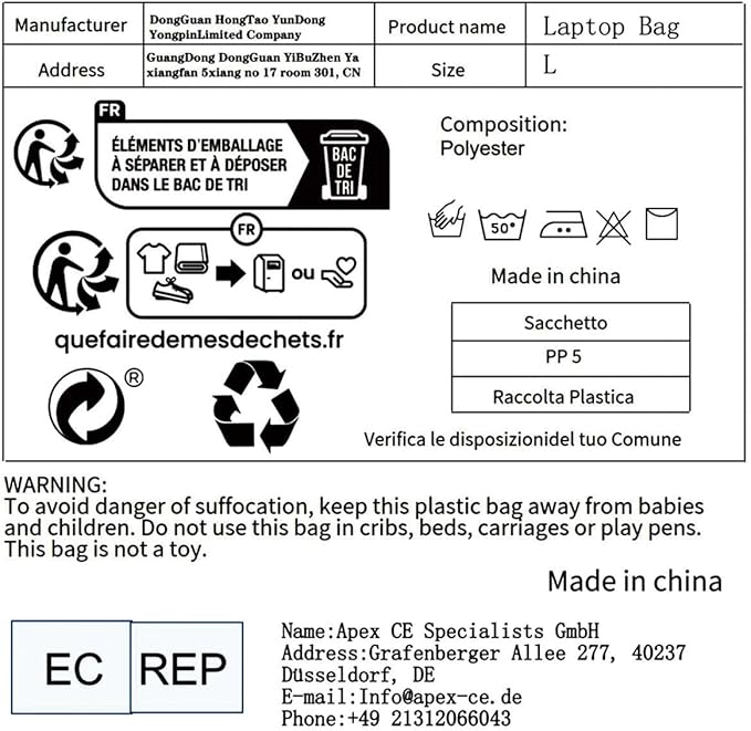 iCozzier 15-15.6 Inch Handle Laptop Briefcase Shoulder Bag Electronic Accessories Organizer Messenger Carrying Case with Shoulder&Luggage Strap - Grey