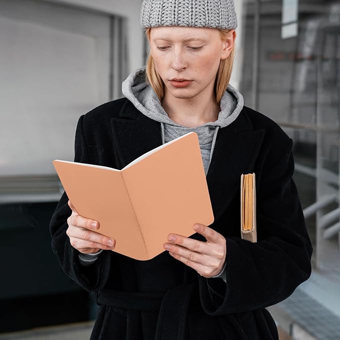 Ddaowanx 24 Pack A5 Kraft Notebooks, Journals in Bulk, Blank Paper Sketchbooks, 72 Pages, 36 Sheets, 80GSM, 8.3x5.5 Inch, Travel Writing Notebooks Journal for Office School Supplies (24pack, Kraft)