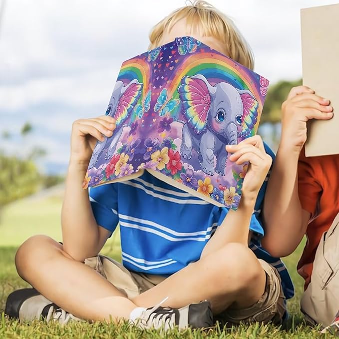 Gomyblomy Stretchable Bible Book Covers for Book Lovers Reusable Book Sleeve 9 x 11 Inch Suitable for Most Hardcover Books Stretchable Book Sox, A Joyful Heart is Good Medicine Print