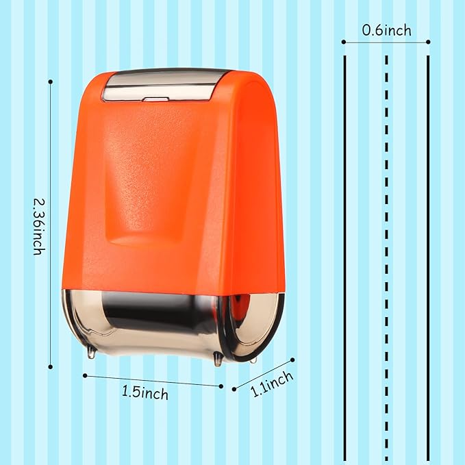 Sherr 2 Handwriting Line Stamp Roller Dashed Handwriting Lines Practice Roller Stamp for Kids, Teachers Kindergarten Education Classroom Back to School Need(2.72 x 2.44 x 1.54 Inch,Red, Orange)