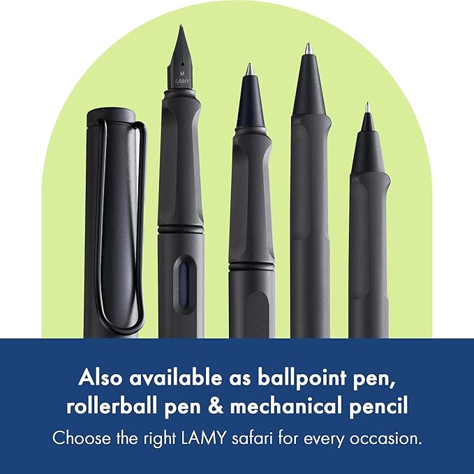 LAMY safari umbra - Fountain Pen with ergonomic grip & polished steel nib in size EF - ideal for any Writing & Calligraphy - including LAMY T 10 blue cartridge - Right-Handed
