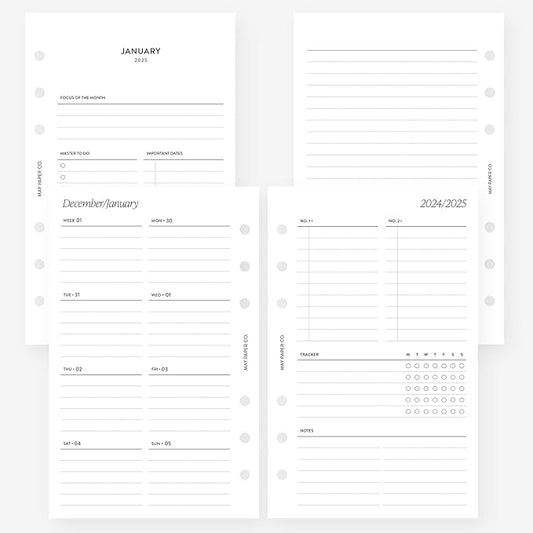 2025 Franklin Covey Compact Weekly Planner Insert (4.25" x 6.75") 6 ringed agendas (Weekly with Tracker)