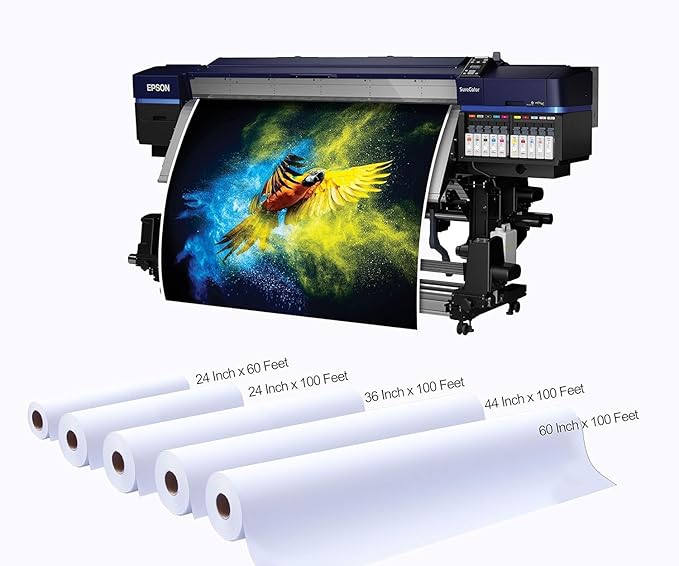 Premium Polyster Canvas Roll, Quick Dry, Wide Format Inkjet Printer Compatible, Perfect for Fine Art, Photography, Giclée Printing, Archival Quality Prints. (44"x100' Glossy ECO-Solvent Polyester)