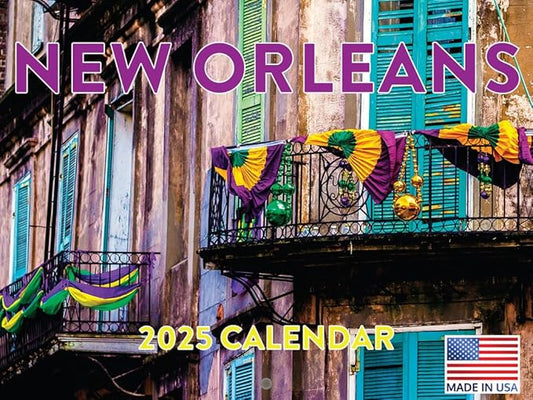 New Orleans Calendar 2025 Monthly Wall Calender 12 Month | American Made In The USA