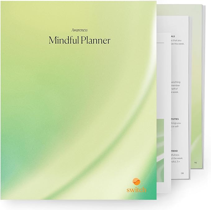 Switch Research Mindful Planner (Awareness) - Evidence-Based Life Organizer - 31-Day Goal Planner to Develop Presence & Mindful Awareness - Daily Planner With Prompts