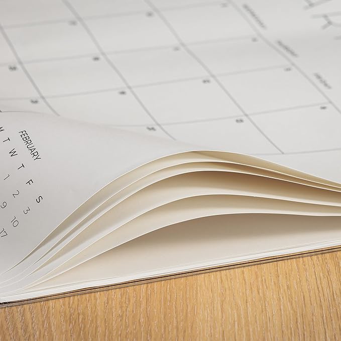 Cabbrix Simplified Desk Calendar 2025 with Desktop Mat, from Now to December 2025 Desk Pad Calendar Large 21 x 16-1/2 inch, Monthly Table Calendar for Home School and Office