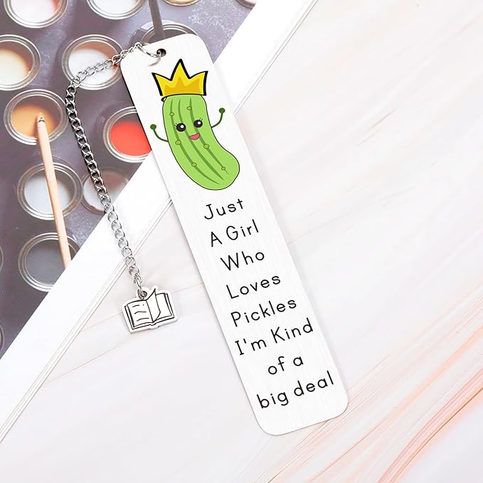 Funny Bookmark for Women, Pickle Gifts for Book Lovers, Book Marks for Reading Women, Girls Christmas Gifts for Pickle Lovers, Stocking Stuffers for Girls Pickle Lovers, Birthday Valentines Day Gifts