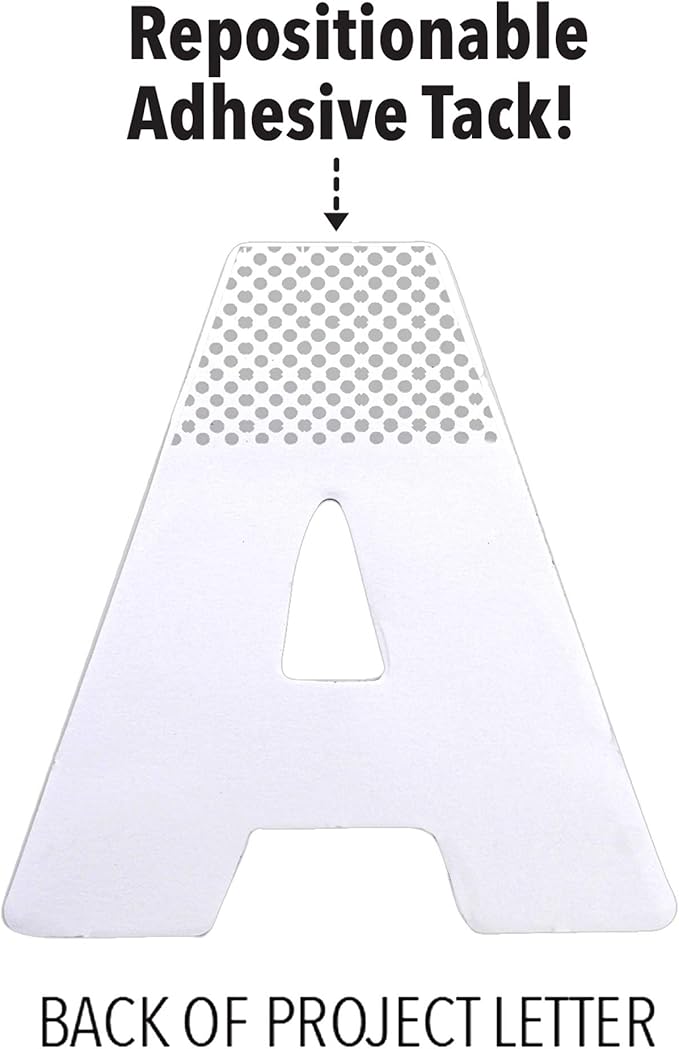 ArtSkills Jumbo 4" Sticky Primary Color Poster Letters and Numbers, 190 Pieces