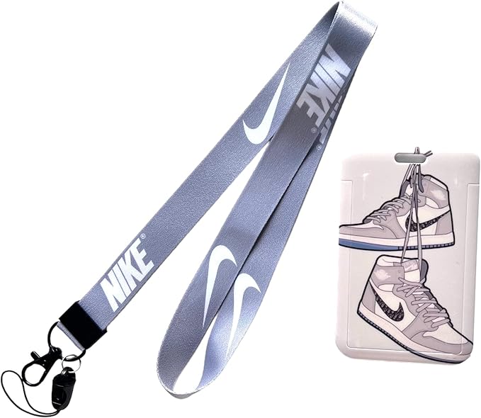 AllStyle By Patel Neck Strap Compatible Lanyard With ID Holder Suitable for Women Men Kids (Grey Lanyard + Grey ID Holder)
