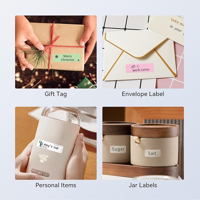 NIIMBOT Label Maker Tape for D11/D110/D101 Label Maker, 12 x 40 mm (0.47'' x 1.57'')-160 Tapes/Roll for Home Office Labeling Tape Replacement, Blue