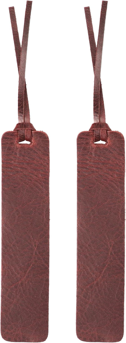 Londo Genuine Leather Handmade Bookmark (Set of 2) (Knotted, Damson)