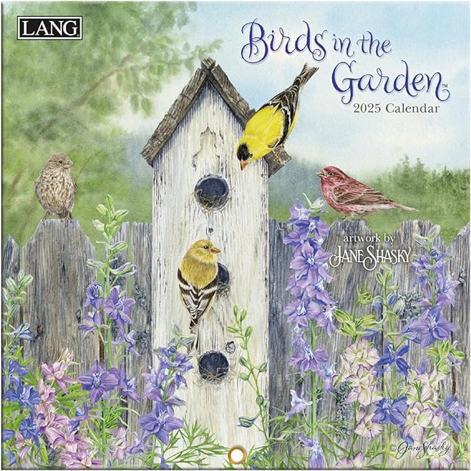 LANG Birds In The Garden 2025 Mini Wall Calendar (25991079268)