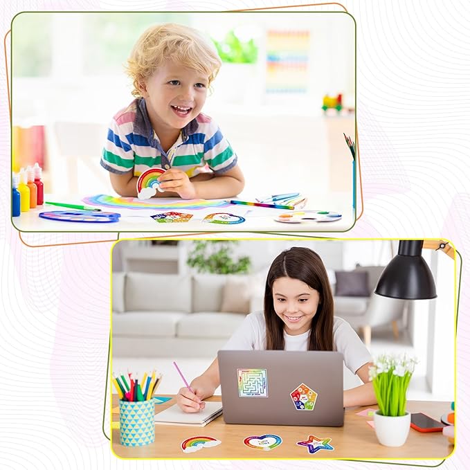 Libima 72 Pieces Anxiety Sensory Stickers Anxiety Textured Stickers Fidget Stickers Mindfulness Sticker School Counselor Supplies Adult Sensory Items Anxiety Relief, 9 Styles(Bright Color)