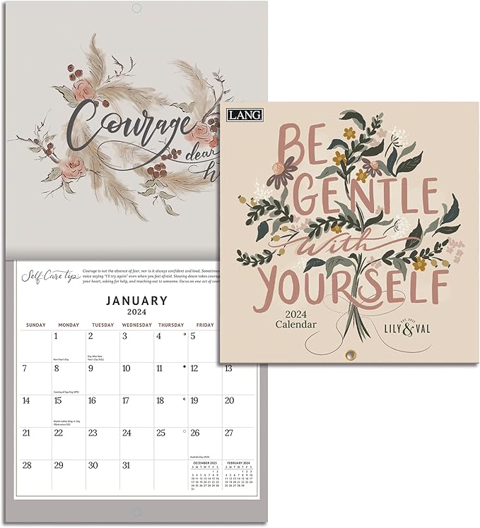 LANG Be Gentle With Yourself 2024 Mini Wall Calendar (24991079270)