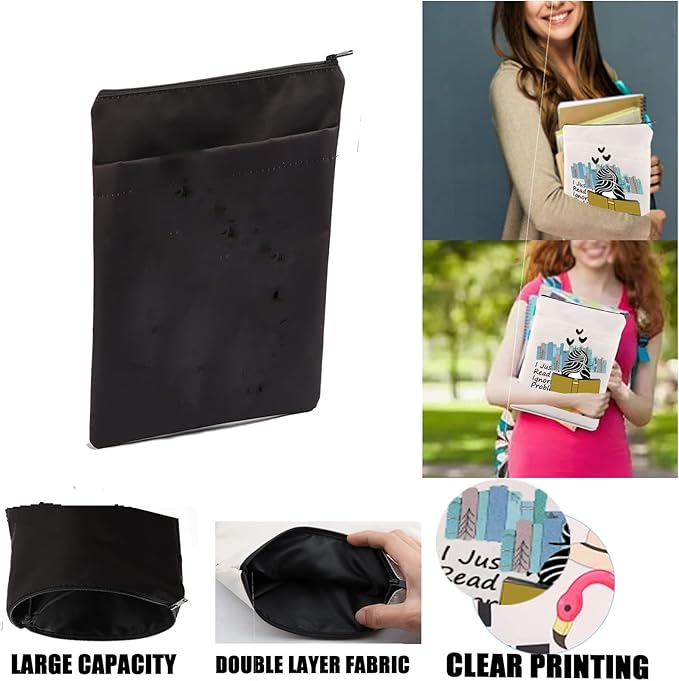 LQRI Book Lover Book Sleeve Bookworm Gift Things I Do in My Spare Time Books Pouch Book Cover for Paperback Bookish Gift…