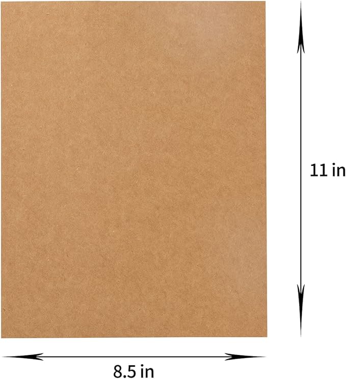 20 Sheets Colored Thick Paper Cardstock Blank for DIY Crafts Cards Making, Invitations, Scrapbook Supplies (Brown Kraft, 8.5 x 11 inches)