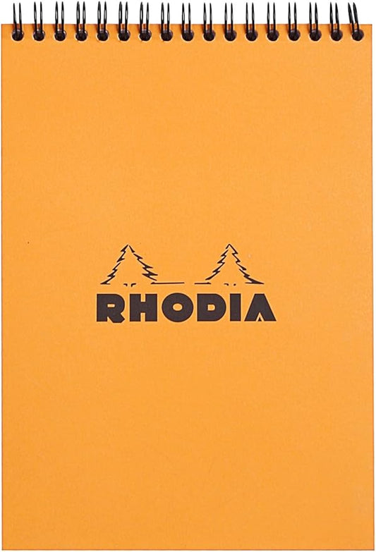 Rhodia Wirebound Notepad, A5, Lined - Orange