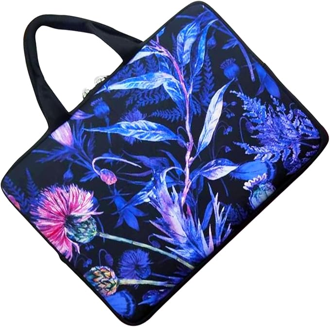 11 11.6 12 12.5 inch Laptop Carrying Bag Chromebook Case Notebook for Apple MacBook Air Samsung HP DELL Lenovo Asus (Purple Flower)