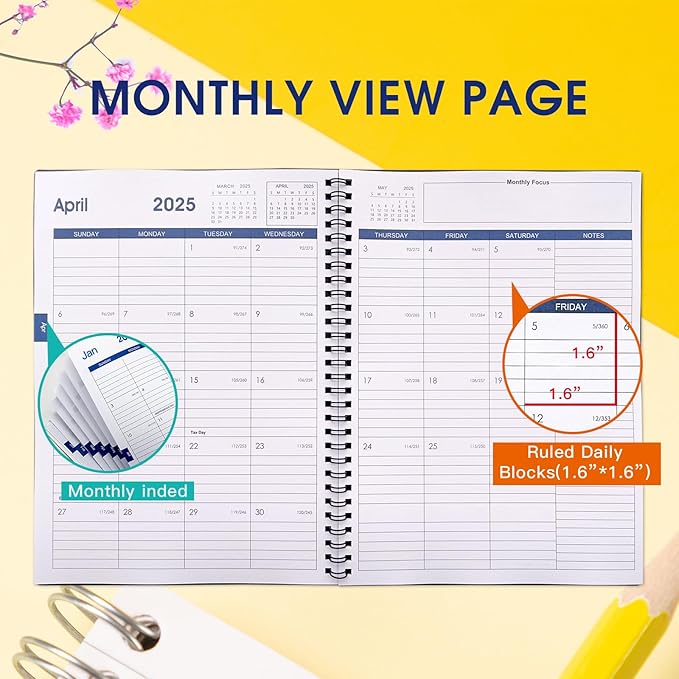 Cheneyboo Calendar 2025 - January 2025-June 2026, Calendar Planner 2025-2026, 18 Month Calendar Planner, 7.5"x10.2" Large Size Planner with Double Inner Pocket, Green