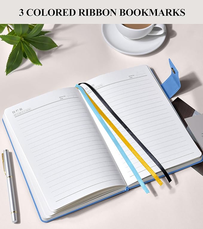 365 Page Thick Lined Journal Notebook for Men Women, A4 Large Leather Journals for Writing, Hardcover Notebooks for Work, School, Note Taking, Business, Travel Diary, College Ruled 8.5" x 11"