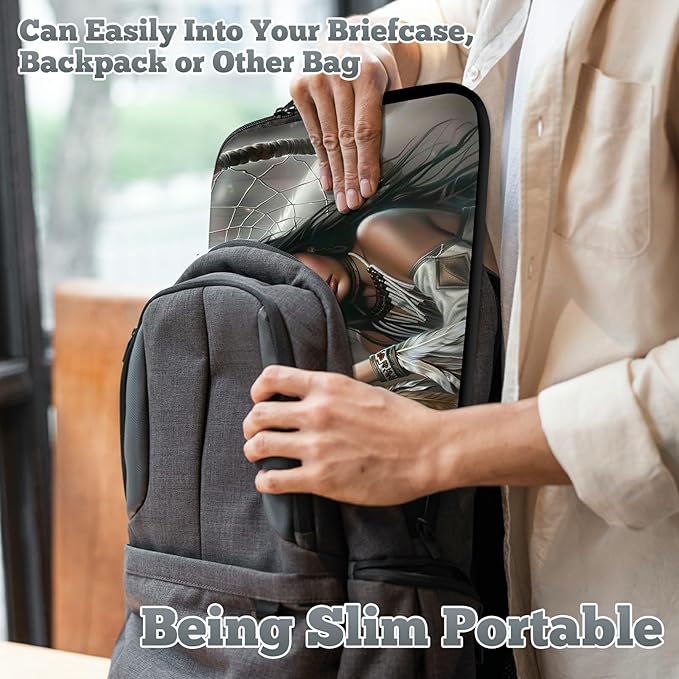 Laptop Sleeve Case Bag 15 inch, White Wolf Slim Carrying Case Durable Handbag Travel Laptop Bag for 15 inch MacBook Air M3/M2/15 Pro/Surface Laptop 7/6/5/4/3/ Dell XPS 15 Plus