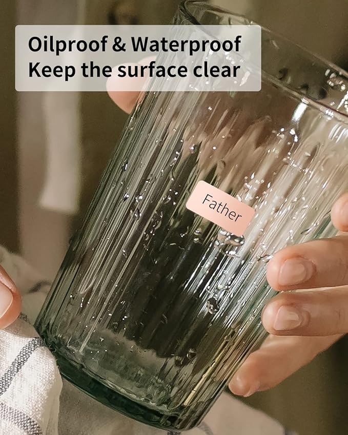 iEager Label Maker Tape, 15mm x 30mm, Pink Sticker Thermal Paper, Household Storage Labels, Self-Adhesive Label Tape, Set of 3