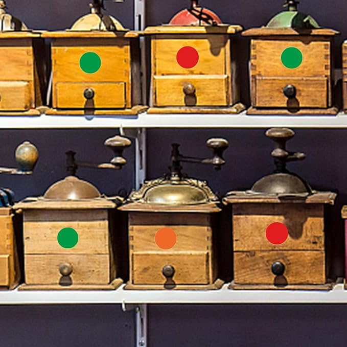 1200 Pieces 0.75 Inch Round Color Coding Label Garage Sale Stickers Blank Yard Price Permanent Adhesive Dots Stickers,Easily Writable with Perforation Line (Green) circle-green2