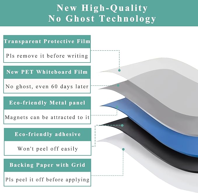 Magnetic Whiteboard Contact Paper 100" x 47”, Self-Adhesive Magnetic Dry Erase White Board Sticker for Wall, Peel and Stick Wallpaper, Easy to Write and Clean for Home Playroom Office