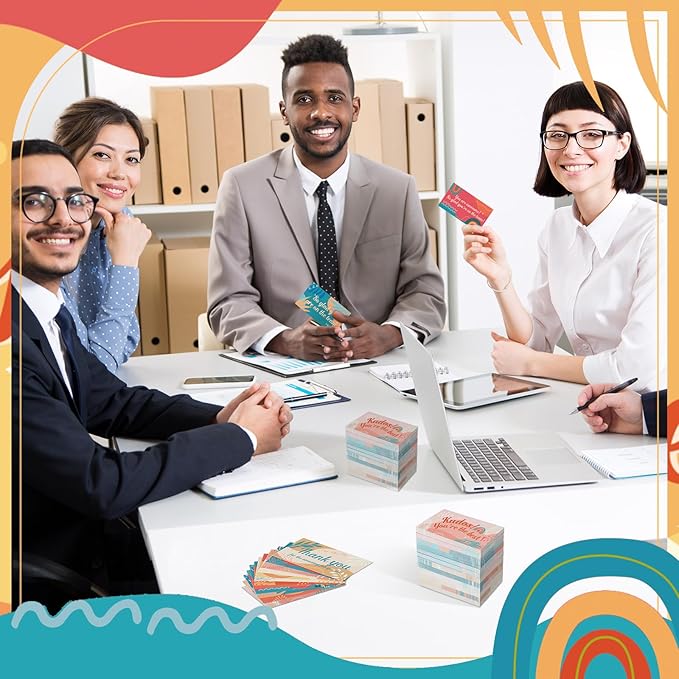 Yeaqee 240 Pcs Employee Appreciation Kudos Cards Funny Blank Back Motivational Card Encouragement Thank You Note Recognition Card for Teacher College Affirmation Gift(Retro)