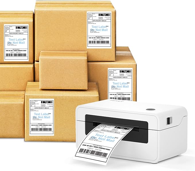 9527 Product 4x6 Direct Thermal Shipping Labels for Zebra 2844 ZP-450 ZP-500 ZP-505,Blank,450 Labels/Roll, 1" Core,Total 6 Rolls