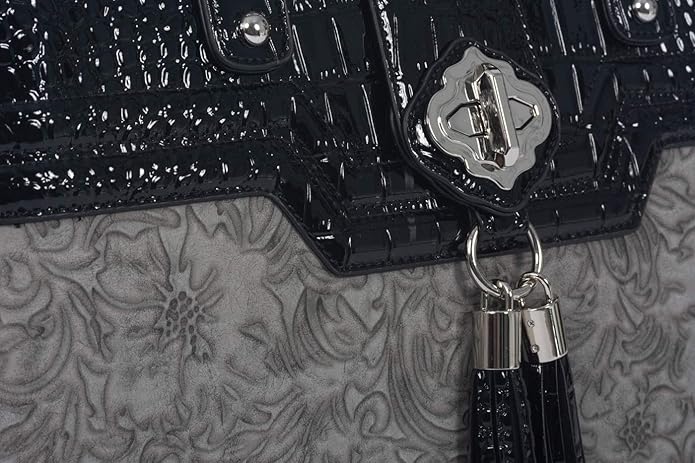 JKM and Company Alligator Compatible With Computer iPad, Laptop Tablet Rolling Tote Bag Briefcase Carryall Bag