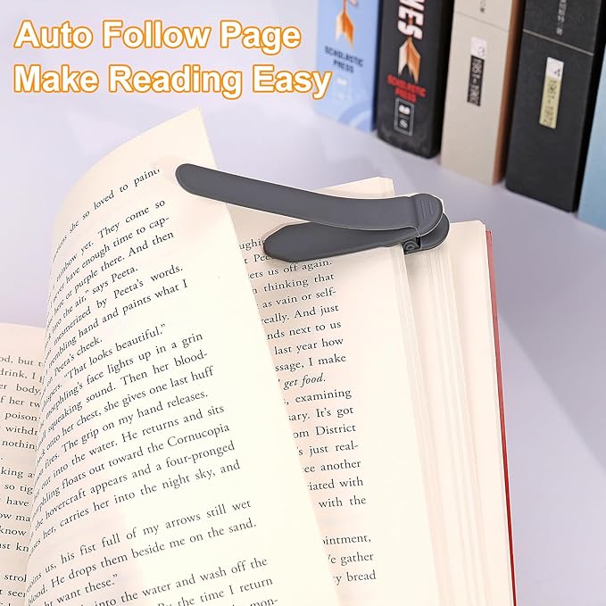 3Pcs Automatic Bookmark, Silicone Smart Book Marks for Reading Women, Men, Kids,Cute Unique Book Markers Bookmark Clip Reading Accessories Gifts for Book Lovers (Dark Grey 3pcs)