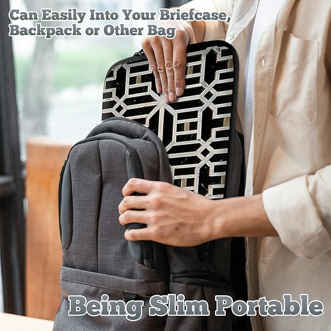Laptop Sleeve Case Bag 13 inch, Vintage Geometrics Slim Carrying Case Durable Handbag Travel Laptop Bag for 13 inch MacBook Air M3/M2/Pro M2/ 13" iPad Pro/Air M4/M2 2024