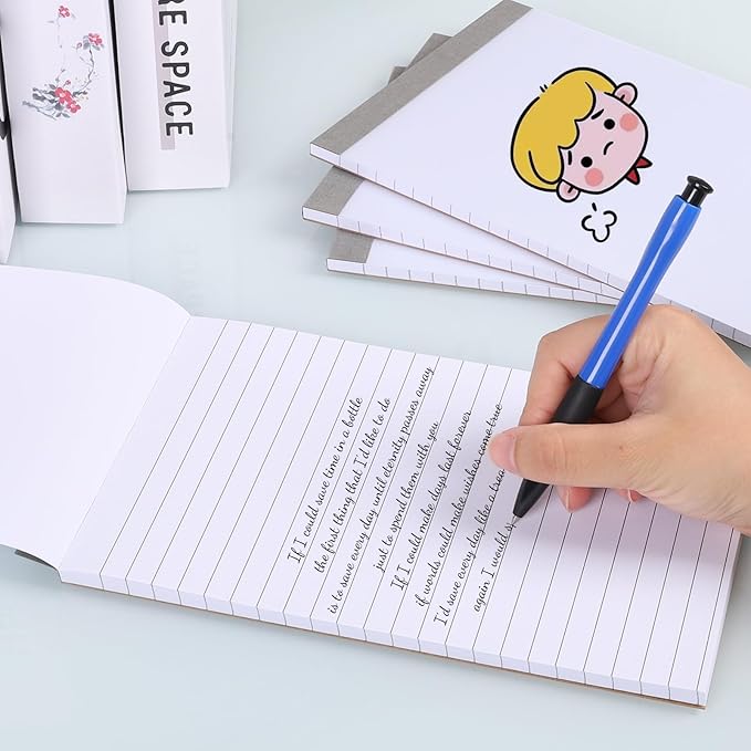 12 Pack Waterproof Cover Memo Pads 5.5" x 8.5" Lined Note Pads Ruled Writing Pads, Memo Scratch Pad (51 Sheets Each)