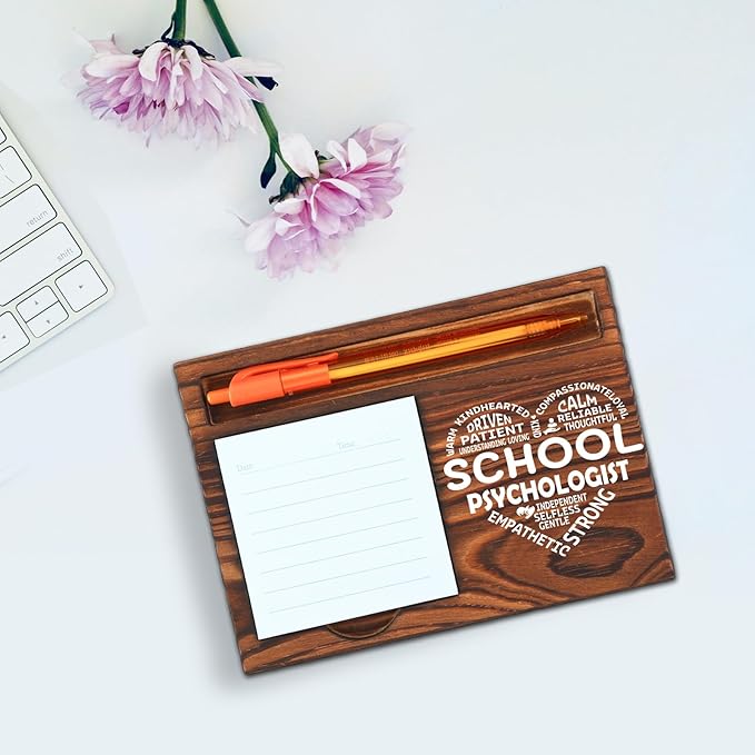 School Psychologist Gift Self-Stick Note Pad Holders, School Psychologist Gifts for Women, School Psychologist Office Gift, Thank You Gifts for School Psychologist School Counseling SD129