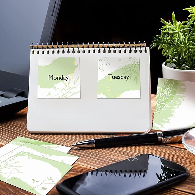 9 Pieces Boho Leaves Sticky Notes Leaves Notes Pads Self-Adhesive Sticky Memo Notes for School Work Office Home Supplies Students Teachers Present