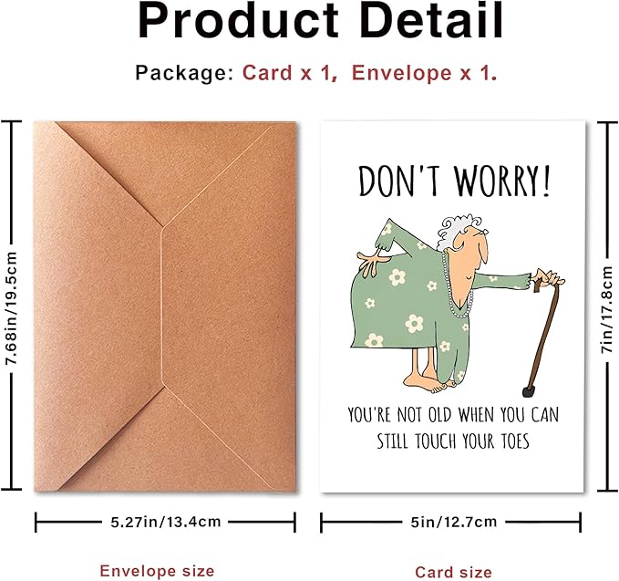 Rude Birthday Card Friendship Card for Woman, Funny Getting Older Card for Friends Bestie Family Wife, Happy Birthday Card Old Age Women, Humorous Birthday Card for Friends and Family