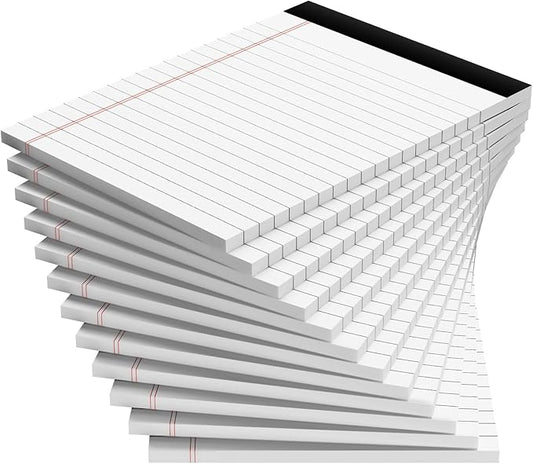 12 Pack Note Pads 4x6 Inch, White Mini Legal Pads, Small Writing Pads, Notepads of College Ruled Paper, Lined Paper Pads, Scratch Pads Mini Notepad for Grocery List, To-Do List, 30 Sheet/Notepad