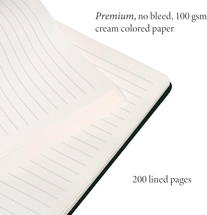 Hardcover Ruled Journal with Thick 100 gsm College Ruled Paper A5 size (8.3 inches x 5.4 inches) - Daily Writing Notebook Journal for Travel, School and Office Use - Diary Journal for Women and Men - Red