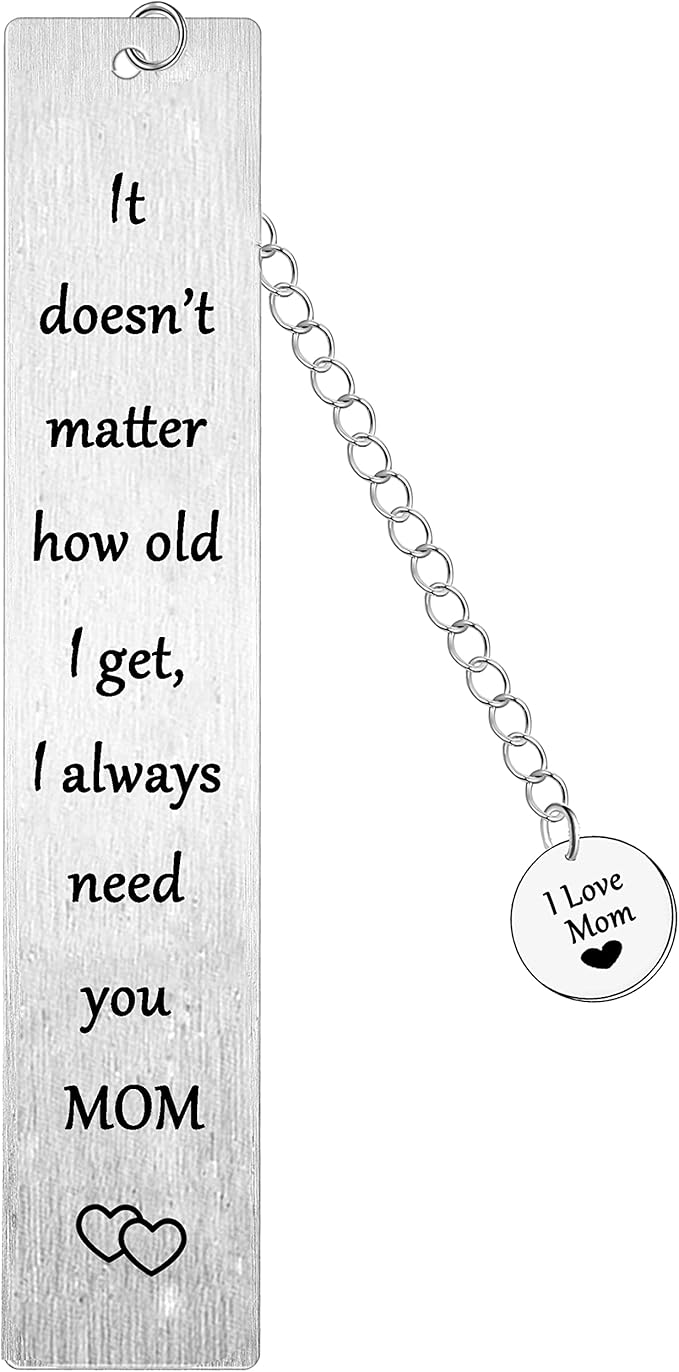 Mom Bookmark Gifts Mom Gifts from Daughter Son Book Lover Gift for Mommy Birthday Mothers Day Christmas Valentines Presents from Daughter Son I Always Need You Mom Gifts