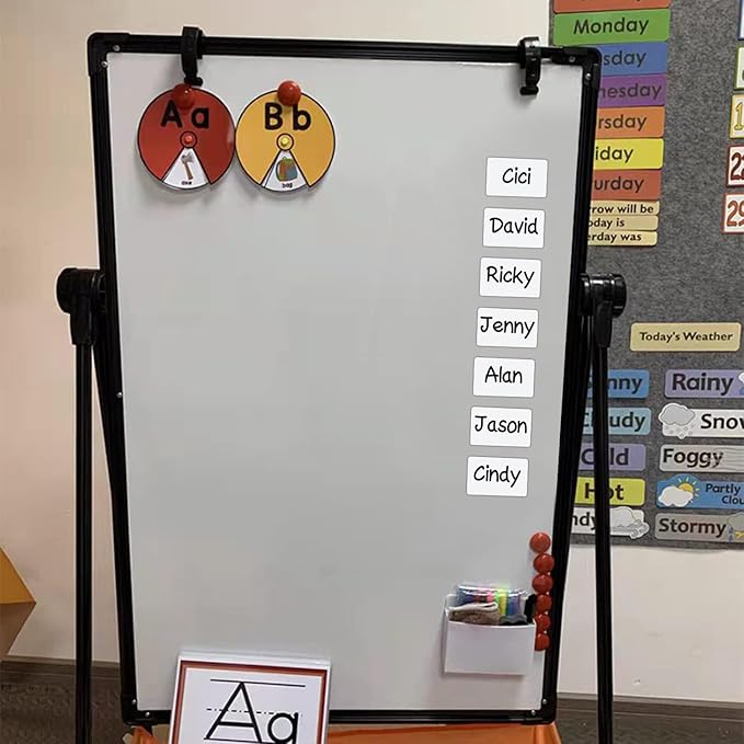 Dry Erase Magnetic Label 5x3 Inch White, Reusable Magnetic Dry Erase Labels for Whiteboards，Pack of 40