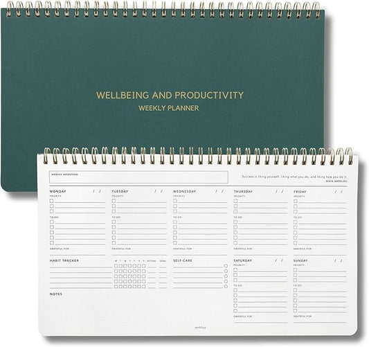 Zen & Flow - Undated Weekly Planner, Dashboard Desk Pad, Dashboard Desk Notepad, Productivity, Daily To Do List, Habit Tracker, Desk Notepad, Desk Planner, Dashboard Planner