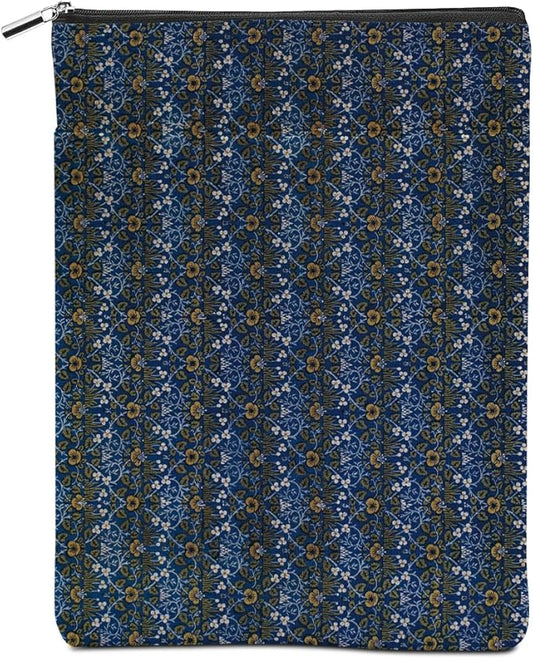 Vintage Flower Book Sleeve Book Lovers Gifts Autumn Style Waterproof Book Cover Book Accessories Book Covers for Paperbacks Book Pouch Book Protector with Front Pocket for Women Girls Readers Niece