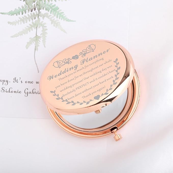 UJIMS Wedding Planner Gift Wedding Coordinator Makeup Mirror Event Planner Thank You Gift from Bride Groom (WeddingCoordinatorMirror)