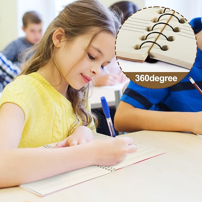 MAXCURY Blank Sheet Music Composition Manuscript Staff Paper Art Music Notebook Black 100 Pages 26x19cm (Wine/Fuchsia)