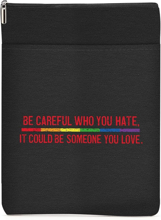 Book Themed Gifts Waterproof Book Sleeve Book Pouch LGBT Equality Rights Reading Gifts for Women Bestie Book Covers for Paperbacks Book Accessories Book Protector with Zipper and Front Pocket