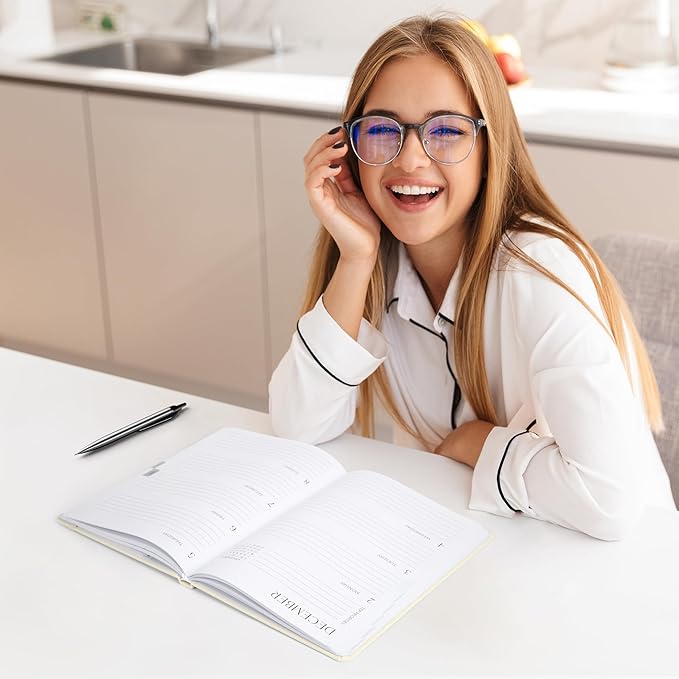 Beautiful 2024-2025 Academic Planner - A 6.7" x 9.7" Daily Planner for Women or Men with Weekly & Monthly Spreads For The 24-25 School Year - Runs From July 2024 - June 2025