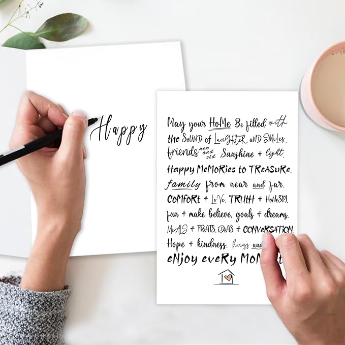 New Home Card, Funny Housewarming Card,Happy New House Congratulations Card,Enjoy Every Moment,New Apartment Card,New House Gifts for Women Men